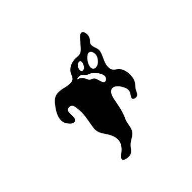 Cadılar Bayramı ikonunun korkunç hayaleti, siluet tarzı