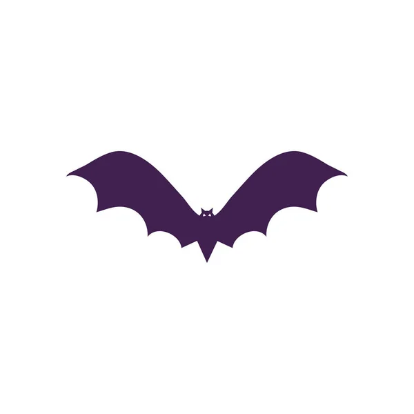 Halloween bat icoon, platte stijl — Stockvector
