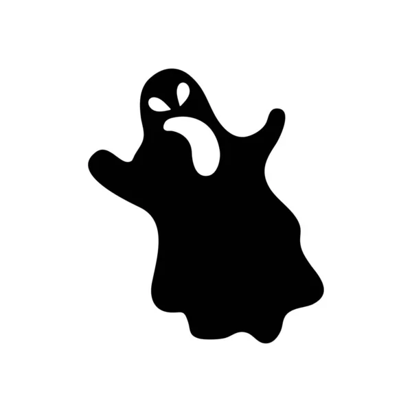 Halloween szellem ikon, sziluett stílus — Stock Vector