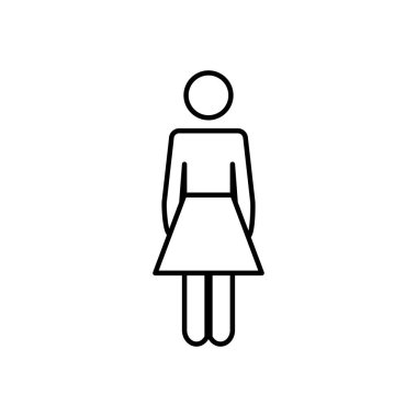 pictogram kadın simgesi, satır biçimi