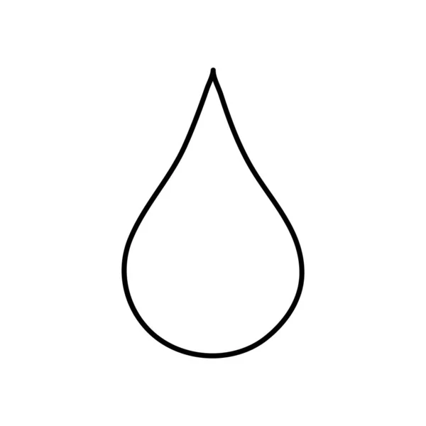 Vatten droppe ikon, linje stil — Stock vektor