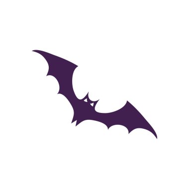 uçan yarasa çizgi filmi, düz stil.