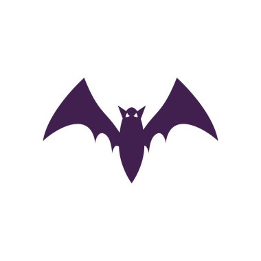 çizgi film yarasa simgesi, düz stil