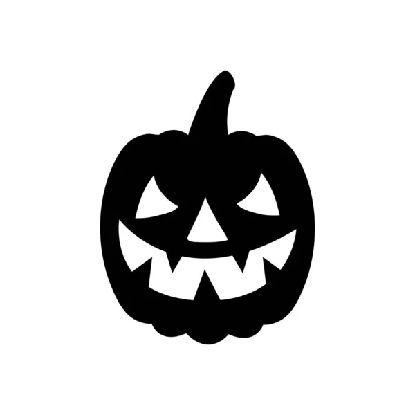 Halloween pumpkin icon, silhouette 스타일 — 스톡 벡터