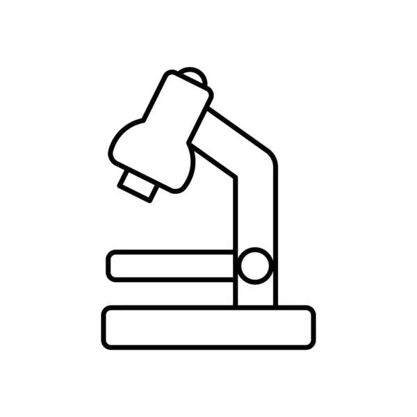 Icona strumento microscopio, stile linea — Vettoriale Stock