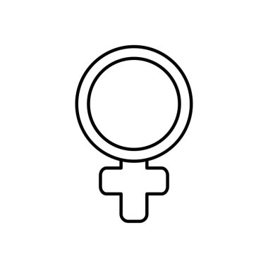 kadın cinsiyet sembolü, çizgi biçimi