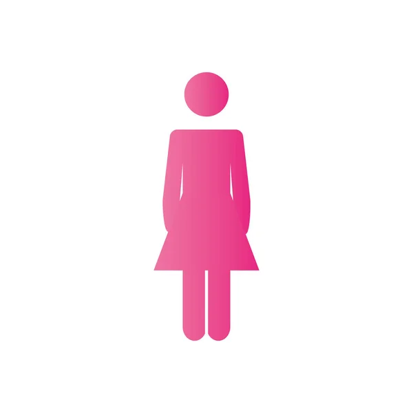 Piktogramm Frau Symbol, Steigungsstil — Stockvektor