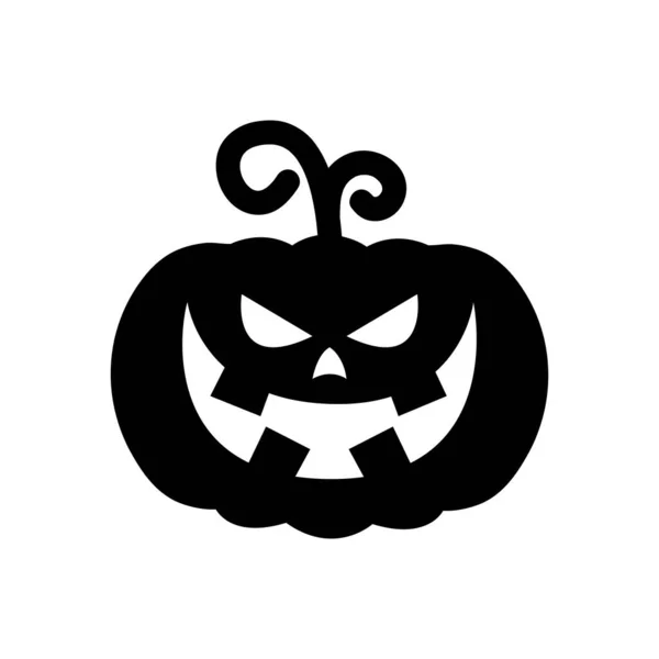 Calabaza de icono de Halloween, estilo silueta — Vector de stock