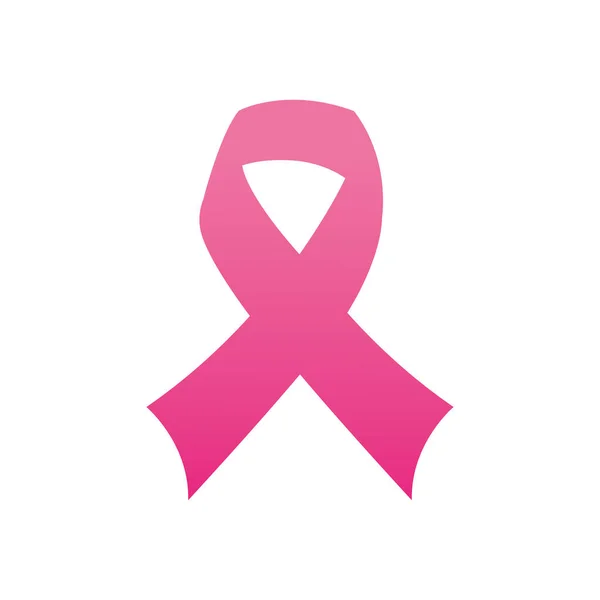 Ruban de cancer du sein icône, style dégradé — Image vectorielle