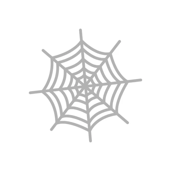 Icono de tela de araña, estilo plano — Vector de stock