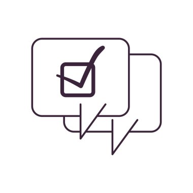 Kabarcık çizgisi biçim vektör tasarımı işaretini kontrol et