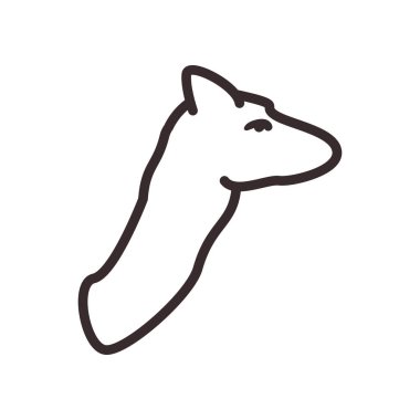 Şirin deve çizgisi biçim vektör tasarımı