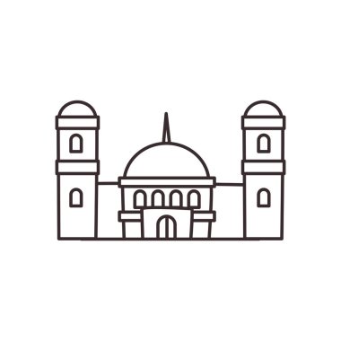 Türk cami çizgisi biçim vektör tasarımı