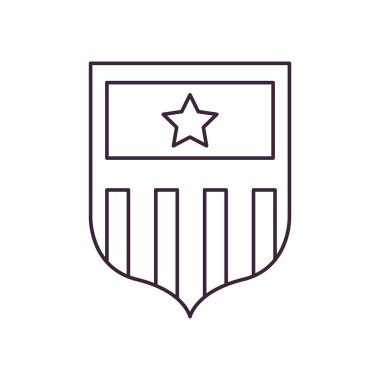 ABD kalkan çizgisi biçim vektör tasarımı