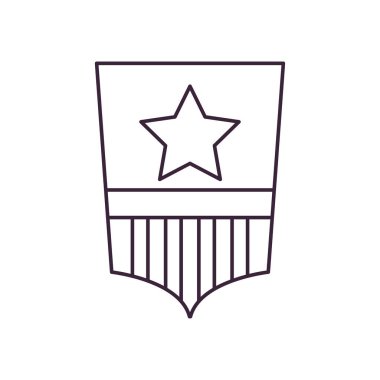 ABD kalkan çizgisi biçim vektör tasarımı