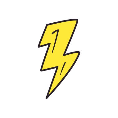 gök gürültüsü çizgisi ve biçim ikonu vektör tasarımı