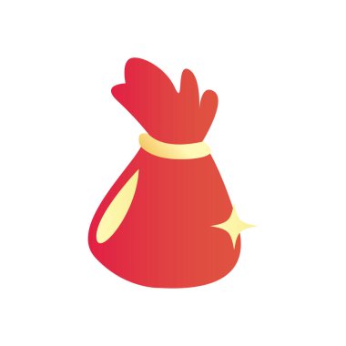 Çince para çantası gradyan biçim vektör tasarımı