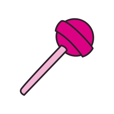 tatlı şeker satırı ve biçim ikonu vektör tasarımı