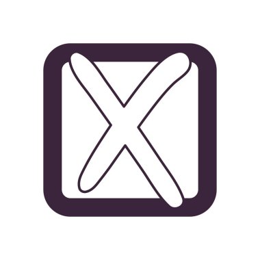 Kare satır biçim vektör tasarımında x çapraz seçim