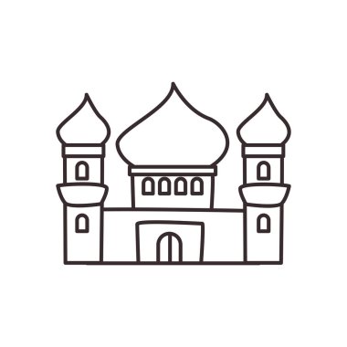 Türk cami çizgisi biçim vektör tasarımı