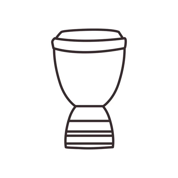 Disegno vettoriale icona stile linea di tamburo turca — Vettoriale Stock