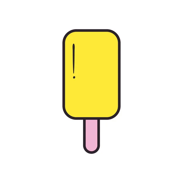 Ice cream with stick line and fill style icon vector design — Stock Vector