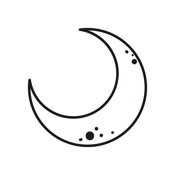 Diseño de vectores de icono de línea lunar — Vector de stock