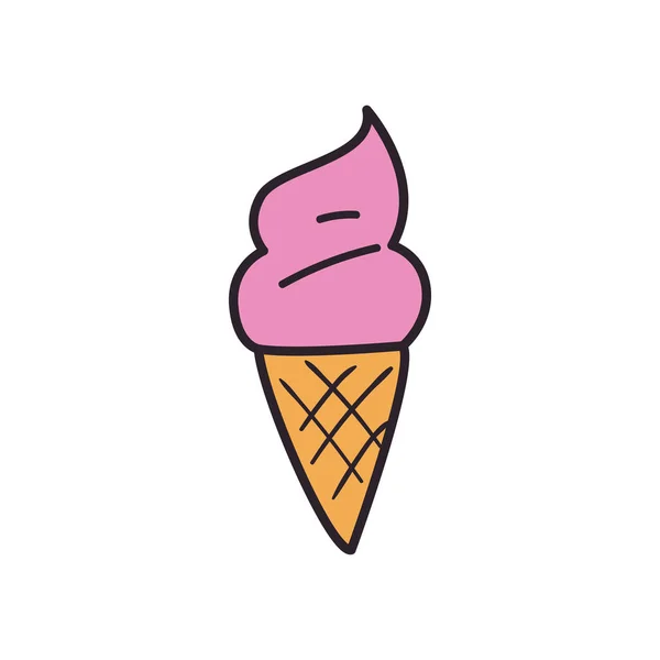 Línea de helado y relleno icono de estilo de diseño de vectores — Vector de stock