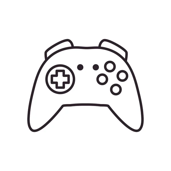 Videogame controle lijn stijl pictogram vector ontwerp — Stockvector