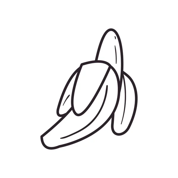 Μπανάνα γραμμή στυλ εικονίδιο διανυσματικό σχεδιασμό — Διανυσματικό Αρχείο