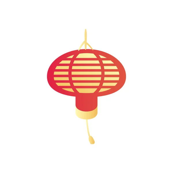 中国のランタングラデーションスタイルのアイコンベクトルデザイン — ストックベクタ