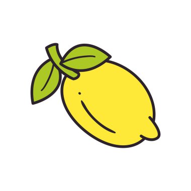 limon hattı ve biçim simgesi vektör tasarımını doldur