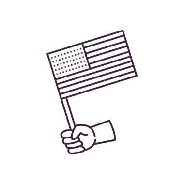 ABD bayrak çizgisi biçim vektör tasarımı