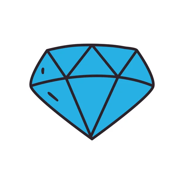 Línea de diamante y diseño de vectores icono de estilo de relleno — Vector de stock