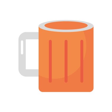 Tahta bira bardağı simgesi, düz stil.