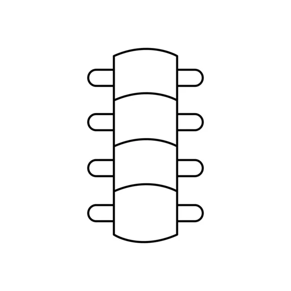 Körperkonzept, Rückgrat-Ikone, Linienstil — Stockvektor