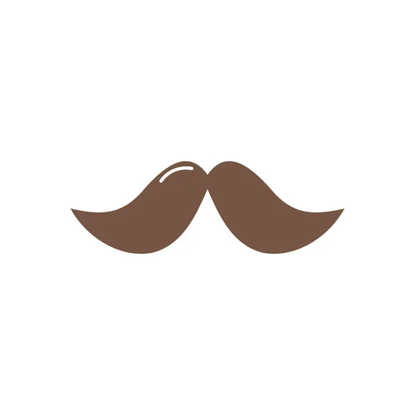 Mustasch ikon bild, platt stil — Stock vektor