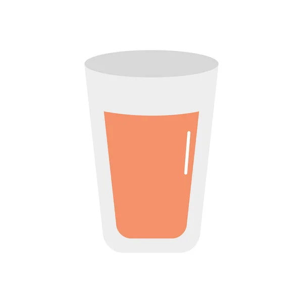 Icono de vidrio de soda, estilo plano — Vector de stock