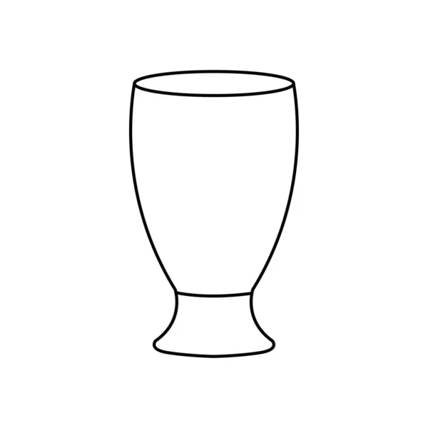 Icona calice di birra, stile linea — Vettoriale Stock