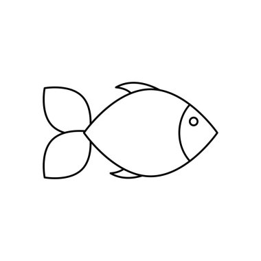 balık simgesi resmi, satır biçimi