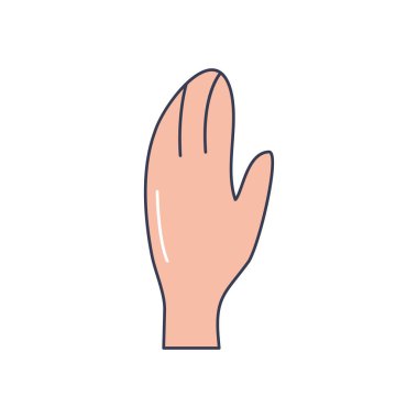 İnsan vücudu konsepti, el simgesi, satır doldurma biçimi