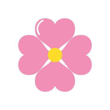 Güzel çiçek ikonu, düz stil