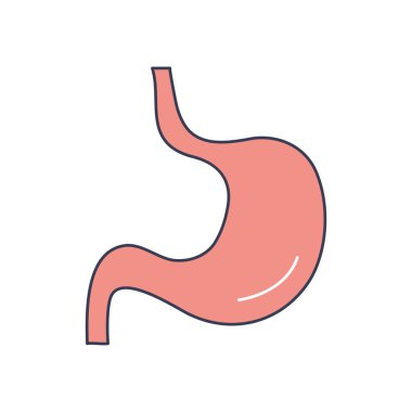 İnsan vücudu konsepti, mide ikonu, satır doldurma biçimi