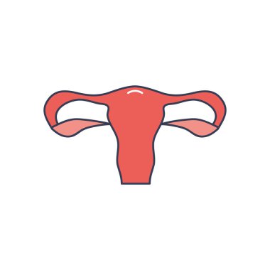 İnsan vücudu konsepti, kadın üreme organı simgesi, satır doldurma biçimi