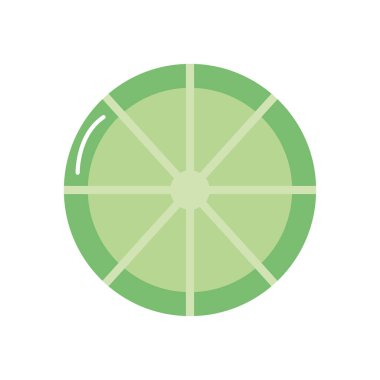 limon dilimi simgesi, düz stil