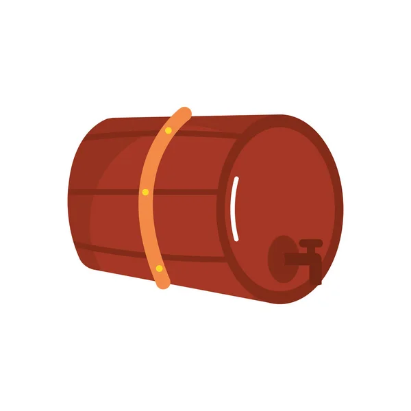 Beer barrel icon, flat style — Stock Vector