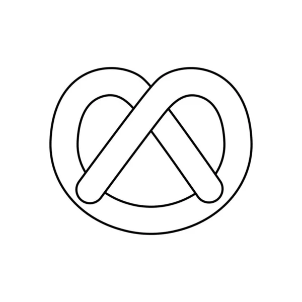 Imagen icono de pretzel, estilo de línea — Vector de stock