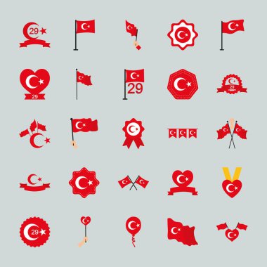 Hindi cumhuriyeti dizaynı ikonu, düz stil