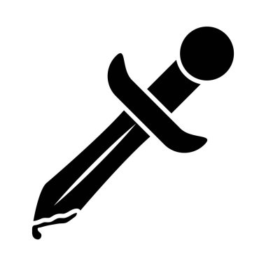 Kan ikonlu cadılar bayramı kılıcı, siluet tarzı