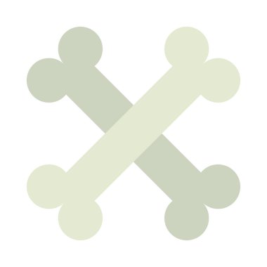 Cadılar Bayramı konsepti, çapraz kemik simgesi, düz stil